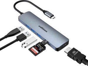 6 in 1 Docking Station USB C Adapter with 4K HDMI USB 3.0 5Gpbs SD&TF Card Slot - Picture 1 of 7