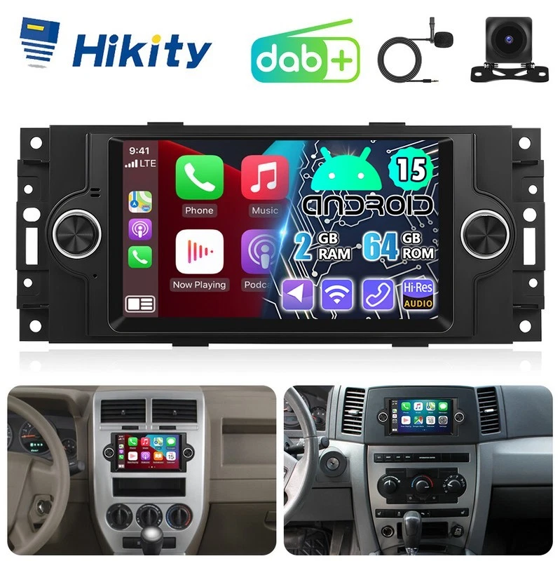 DAB+ Android CarPlay Radio Für Chrysler 300 Dodge Ram Dakota Jeep Grand Cherokee - Bild 1 von 4