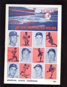 1965 MLB Program Minnesota Twins at New York Yankees EX - Picture 1 of 1