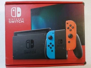 Nintendo Switch with Neon Blue and Neon Red Joy-Con. Hac-001  *NEW* - Picture 1 of 3
