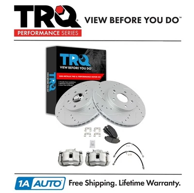 TRQ Performance Front Brake Pad & Rotor Kit For 2001-2003 Acura CL 1999-2003 TL - Image 1 of 4