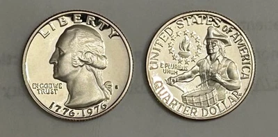 Roll (40) 1976 S Washington Quarter Dollar  Brilliant Gem Proof Bicentennial - Image 1 of 3