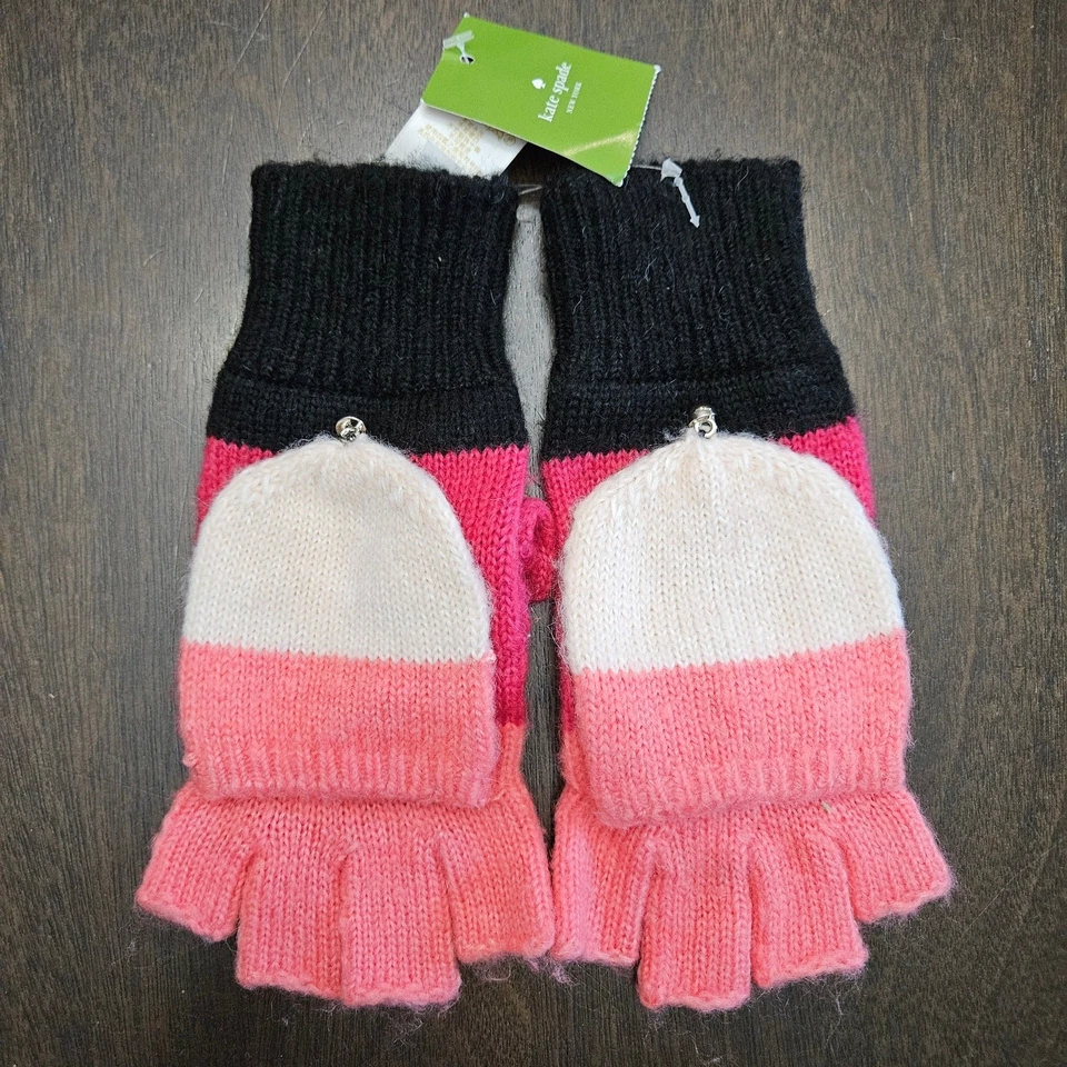 Mitones Kate Spade Pop-Top para mujer talla única bloques de colores convertibles acogedores Foto 1 de 4
