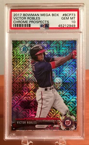 2017 Bowman Chrome Victor Robles Mojo Refractor Pre Rookie RC #BCP73 PSA 10 - Bild 1 von 2