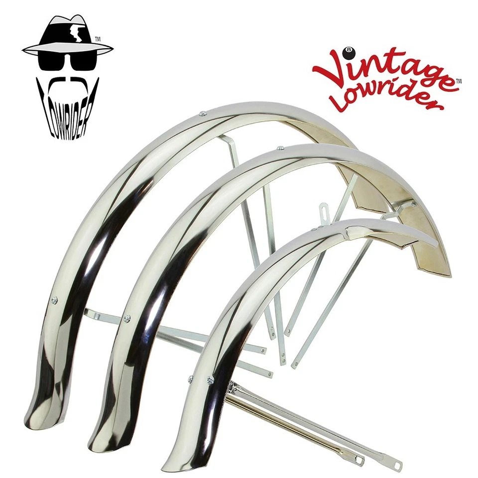 Kit de conversión de triciclo ajustable acampanado cromo original 26" guardabarros juego de buje hueco Foto 1 de 1