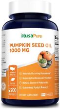 Pumpkin Seed Oil 1000mg 200 Powder Capsules (Non-GMO, Gluten Free & Emulsified 