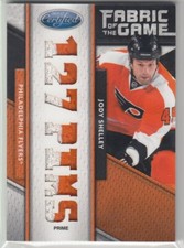 11-12 Certified Fabric of the Game Claim To Fame Die Cut Prime Jody Shelley 4/5