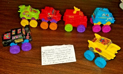 1996 WENDYS MEGA WHEELS Complete Set of 6 Toys - Image 1 of 4