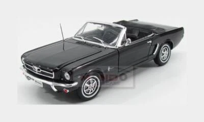 1:18 WELLY Ford Usa Mustang Cabriolet 1964 Black WE12519CBK - Immagine 1 di 2