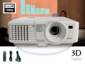DLP Projector 2600 Lumens Conference Room Office FHD Bundle: HDMI, Remote, Power - Picture 1 of 9
