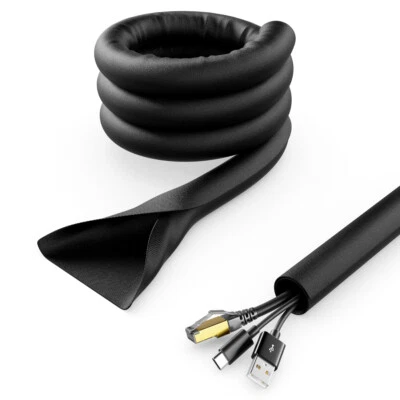 3m Kabelschlauch Kabel Organizer Selbstschließend Kabelkanal Kabelmanagement - Bild 1 von 4