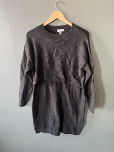 ASOS Womens Blend Sweater Dress Black 6 - Picture 1 of 3