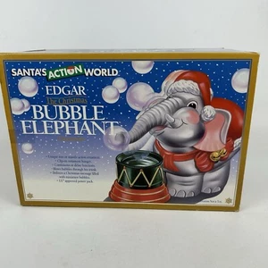 Edgar The Christmas bubble Elephant   1995. Santa’s action world.  New - Picture 1 of 7