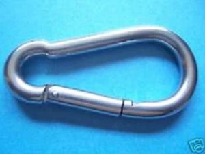 Ganci a molla in acciaio inox 316 3/16": 1, 2, 5, 10, 20, 50, 100 pezzi - Foto 1 di 1