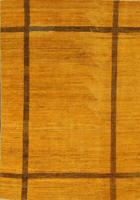 Alfombra oriental geométrica Gabbeh Kashkoli NARANJA alfombra de lana anudada a mano 4x6 Foto 1 de 4