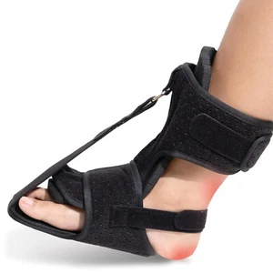 Plantarfasziitis Nachtschiene, Fersenschmerzlinderung, verstellbare Fußbandage, schwarz - Bild 1 von 7