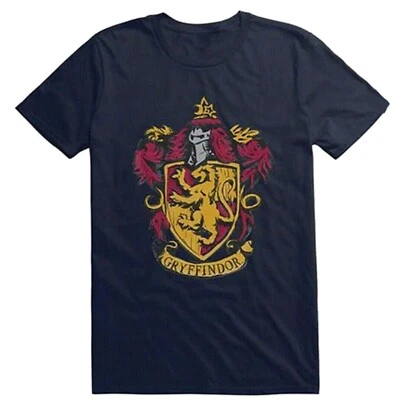 Harry Potter Gryffindor Lion Shield Big Boy's Navy Blue T-Shirt NWT - Image 1 of 2