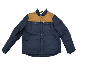 Levi’s Quilted Woodsman Puffer Jacket Navy Brown 594930016 - Picture 1 of 2