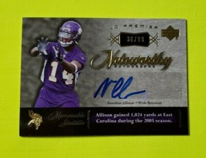 2007 Upper Deck Premier Noteworthy Autographs Gold #NAA Aundrae Allison 36/99