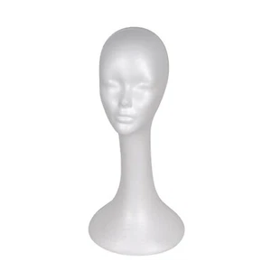 Mannequin Female Foam Long Neck Head Model Hair Hat Wig Glasses Stand Display - Picture 1 of 5