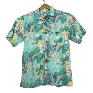 Joe Marlin Hawaiian Shirt Mens Small Short Sleeve Button-Up Floral Tropical - Picture 1 of 10