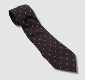 $52 Club Room Men's Brown Paisley Silk Blend Neck Tie 60 x 3.5 - Picture 1 of 1