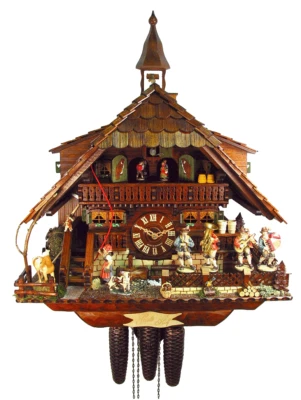 cuckoo clock black forest 8 day original germany  music Gutshof premium new - Image 1 of 4