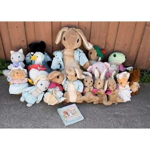 Lot of 16 Beatrix Potter Plush Incl 24” JUMBO Peter Rabbit Vtg Eden 80s AS IS - Picture 1 of 20