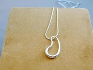 Oroton 925 Sterling Silver Necklace Teardrop Pendant NIB - Picture 1 of 8