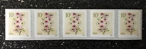 2024USA #5906 10c Poppies & Coneflowers - Coil Strip of 5 Mint NH flower - Picture 1 of 1