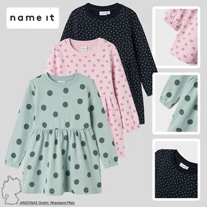 Vestido sudadera para niña de NAME IT con estampado, cuello redondo y puños elás - Imagen 1 de 13