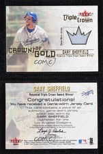 2001 Fleer Triple Crown Crowns of Gold Gary Sheffield