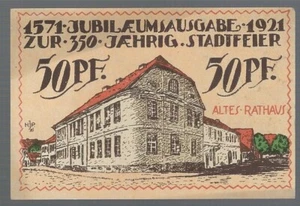 Notgeld - Angerburg in Ostpr. ( heute Wegorzewo in Polen ) - 50 Pfennig - 1921 - Picture 1 of 2