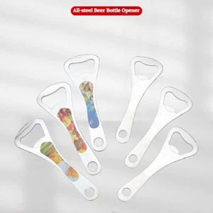 Stainless Steel Beer Bottle Opener Flat Bar Blade Opener Tool Waiter Corkscrew - Picture 1 of 9