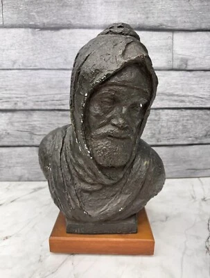 Vintage 1960’s Austin Production Michaelangelo 14.5” Self Portrait Bust History - Image 1 of 4