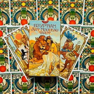 Rare Egyptian Art Nouveau Tarot Cards Deck with Free Shipping - Picture 1 of 6