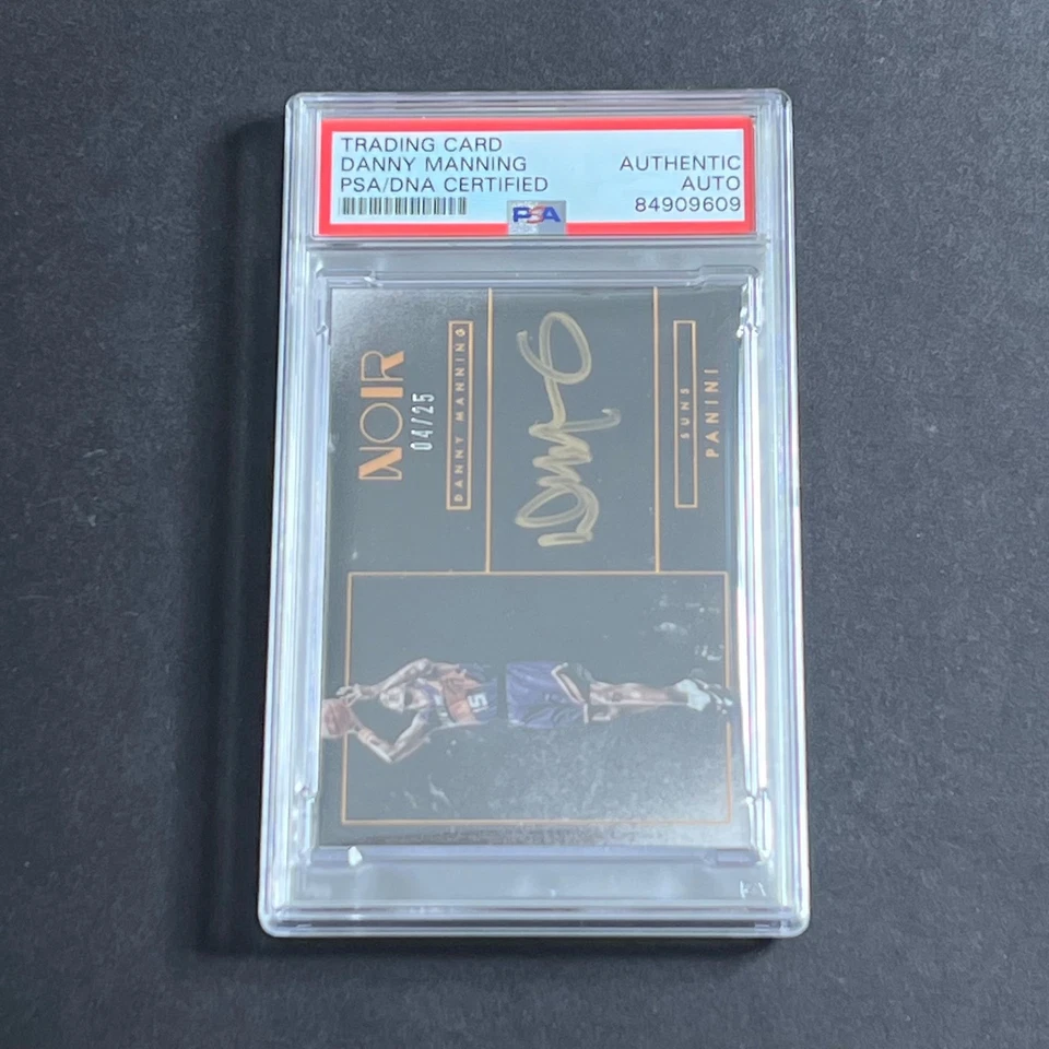 2015-16 Panini Noir #NC-DMG Danny Manning Signed Card AUTO PSA Slabbed Suns - Image 1 of 2