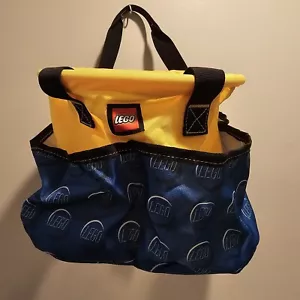 Lego Fabric Storage Big Toy Bucket Basket Bag Organizer Yellow Blue Tote - Picture 1 of 5