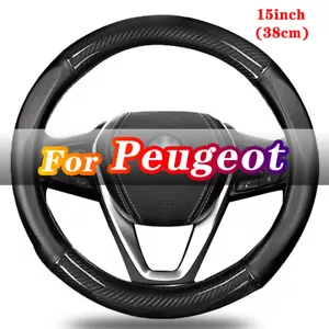 15'' Carbon Auto Car Steering Wheel Covers for Peugeot Volkswagen Anti-Slip Part - Picture 1 of 12