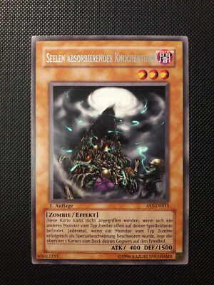 Yu-Gi-Oh! Seelen absorbierender Knochenturm, AST-DE011, Rare, 1. Auflage, NM - Bild 1 von 4