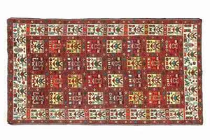 Perser Kelim Teppich Handgewebt 120x180 Rot Geometrisch Muster Orient Wolle - Bild 1 von 6
