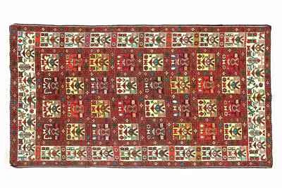 Persian Kilim Carpet Hand Woven 120x180 Red Geometric Pattern Oriental Wool - Image 1 of 4