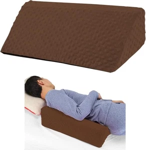 Wedge Pillow for Side Sleeping, Body Positioning Foam Pillow, Brown - Picture 1 of 6