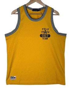 Polo Ralph Lauren Retro Track Team 067 Logo Mesh Tank Top Jersey Men's Medium - Picture 1 of 9