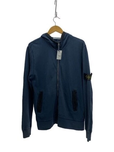 FELPA CON CAPPUCCIO STONE ISLAND OLD ZIP XL Cotone NVY Picc fori Sbiadimento vicino alle costole 