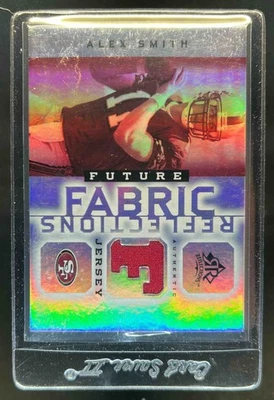 2005 Upper Deck Reflections Alex Smith Future Fabric Jersey RC #FFR-AS 49ers - Image 1 of 2