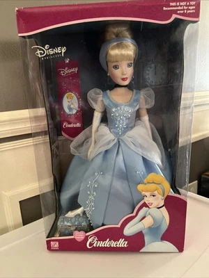 Disney Princess Porcelain Doll Cinderella Brass Key Collectibles 2002 NIB 16 In - Image 1 of 4
