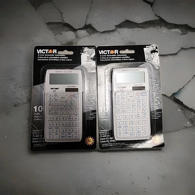 Lot Of 2 Victor 940 Advanced Scientific Calculator 10 Digit Solar Dual Power - Image 1 of 4
