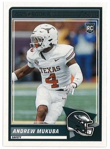 2025 Score Football Rookie, #98  Andrew Mukuba - Philadelphia Eagles - Picture 1 of 2