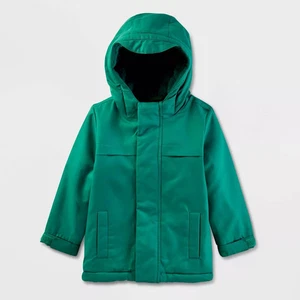 Toddler Playground Parka Jacket - Cat & Jack Dark Green 4T - Picture 1 of 3